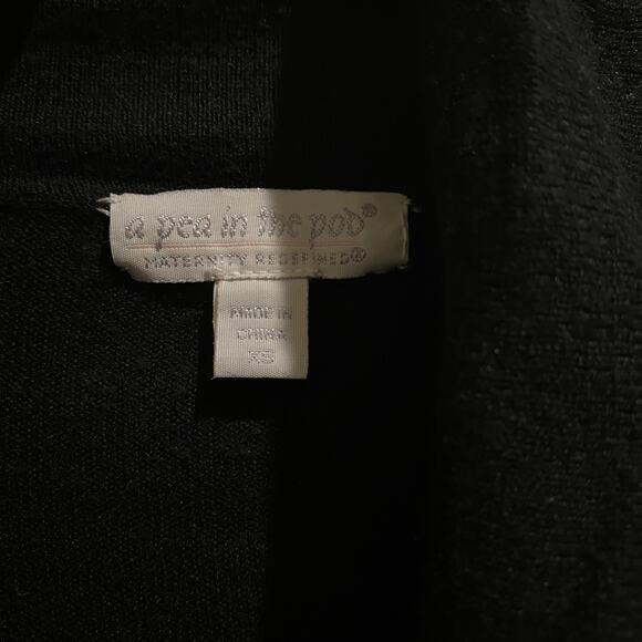 A PEA IN THE POD Maternity XS Cowl Neck Black Sweater Silk Cashmere Fall Winter - Picture 3 of 6